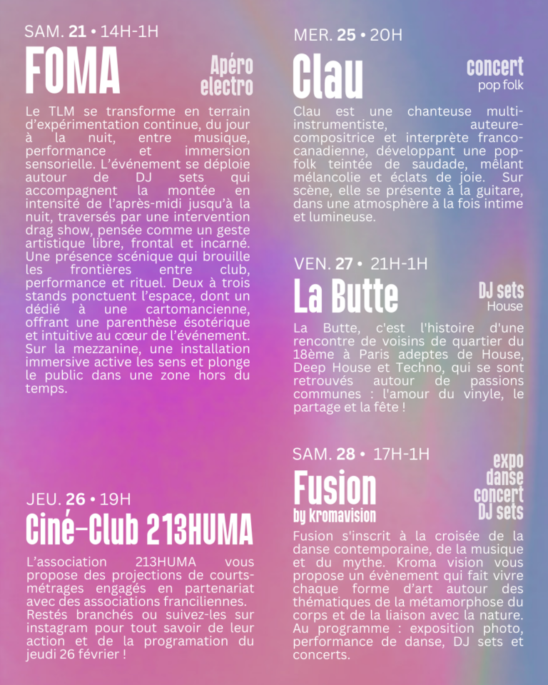 Programmation de février